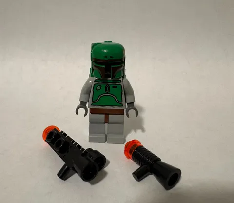 LEGO Star Wars Boba Fett Minifigure Bluish Grays sw0002a 6209 6210 Slave I Barge