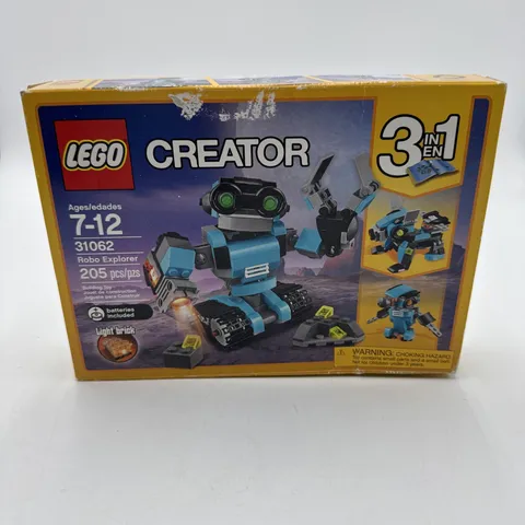 New LEGO 31062 Creator 3 in 1 - Robo Explorer STEM - Light Brick