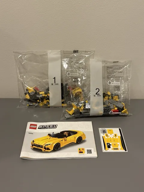 LEGO® Speed Champions 76924 Mercedes-AMG SL63 Only Yellow Convertible Sports Car
