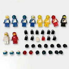 Vintage LEGO Classic Space Minifigures Bulk Lot Helmets Air Tanks Authentic