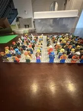 LEGO Minifigure Lot 100 Genuine Mixed City Police Construction Minifigs LOT