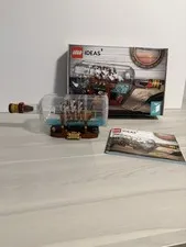 LEGO Ideas Ship in a Bottle 21313 Complete with Box Instructions Disassembled