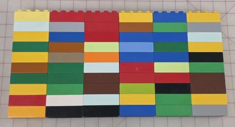 LEGO Duplo 2x4 Bulk Lot  60 Brick 2 x 4 x 1 AU08a