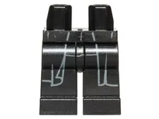 LEGO Black Hips and Legs with Dark Bluish Gray Long Coattails and Shirt Tail Out