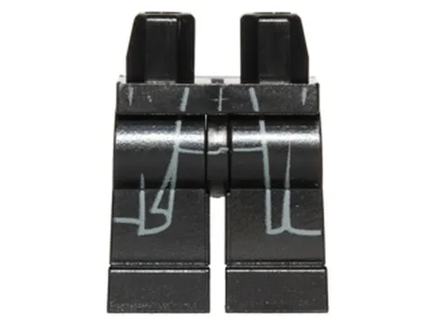 LEGO Black Hips and Legs with Dark Bluish Gray Long Coattails and Shirt Tail Out