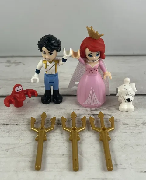 LEGO Disney Princess Ariel Prince Eric Max Sebastian Minifigure Set 41153