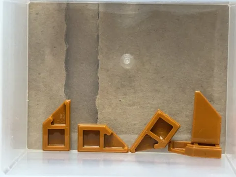 LEGO Parts - Dark Orange Tile, Modified 1 x 2 Wedge Right - No 5092 - QTY 5