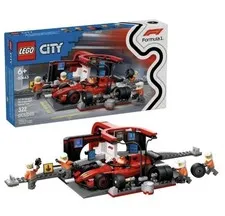 LEGO CITY: F1 Pit Stop & Pit Crew with Ferrari Car (60443) USA SHIPPING
