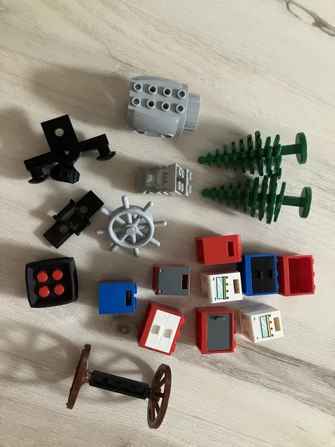 LEGO Bulk Classic Mixed Parts Lot Trees Steering Wheel Drawers Dice Train Pieces