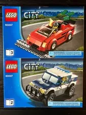 (2) Lego City Instruction Manuals #60007 Police & Gangster Excellent Condition