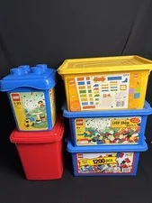 LEGO 5 x Box Emty Empty Storage Case Basic Bulk Tub Strata Storage Box Crates