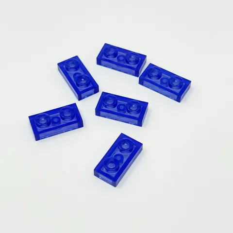 3023 LEGO Parts Plate 1x2 TRANSPARENT PURPLE (6)