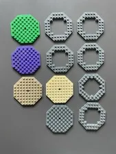LEGO 11 PIECES  10x10 OCTAGONAL PLATES PART   5 # 89523 + 6 #6063 open center
