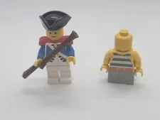 LEGO Soldier Minifigure Rifle Lot of 2 w/ Extra Torso & Legs