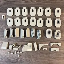 LEGO Castle Pieces Gray 24+ Pieces (16 Windows, 7 corners, plus misc) vintage 
