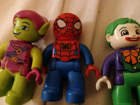 Lego Duplo Green~Lantern Spider~Man The ~Joker Lot Of 3 Pc Figures Marvel Comics