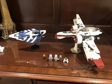 Lego Ark-170 And Custom Lego Plo Koons Jedi Starfighter