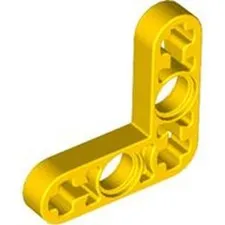 Lego Yellow TECHNIC Liftarm Modified Bent Thin L-Shape 3 x 3 Part 32056 T1