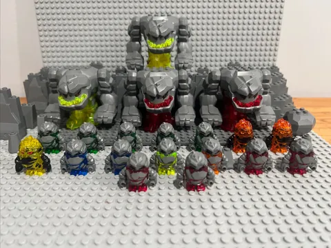 LEGO Power miners 20 Rock Monsters Lot Tremorox Meltrox Firox Boulderax Geolix