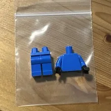 NEW Lego Minifigure Plain Blue Torso Arms Black Hands 973c006 Mr. Freeze + Hips