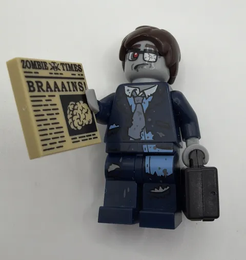 Lego Series 14 CMF Zombie Businessman, with Accessories