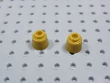 LEGO Lot of 2 Pearl Gold Round 1x1 Fez Hat BN