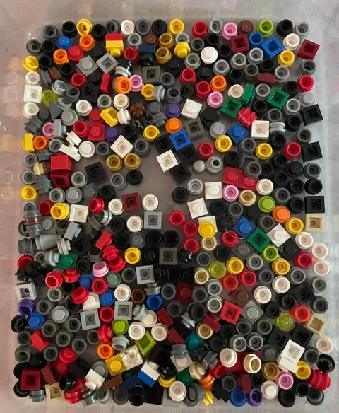 Lego Big Lot Round Square  Stud Dots Pieces Multi-color