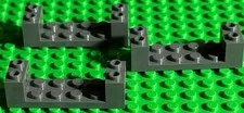 Lot of 3 LEGO Technic Brick 2 x 6 x 1 1/3 with Axle Holes and Bottom Pins