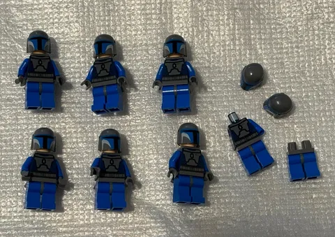 LEGO Star Wars Mandalorian Battle Pack 7914 Lot of 6 Figures & Parts - Great 