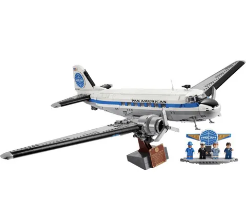 LEGO Douglas™ DC-3™ PAN AM® Airliner Complete! (11378) With Wall Mount Display!