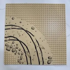 LEGO Road Baseplate 32x32 7-Stud Curve Rocks & Ruts Pattern 2359