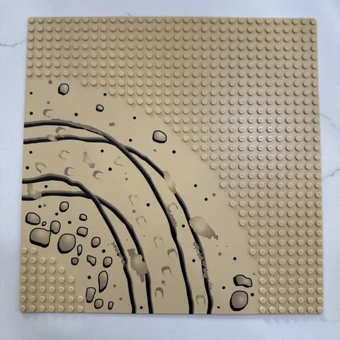 LEGO Road Baseplate 32x32 7-Stud Curve Rocks & Ruts Pattern 2359