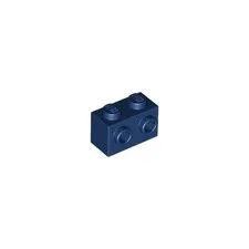 LEGO 42x Dark Blue Brick, Modified 1 x 2 with Studs on 1 Side inv.598