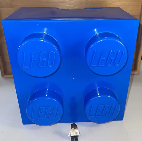 LEGO  -  BLUE 2x2 STORAGE BRICK  - STACKABLE -  4003 - 5001383 - FREE SHIP