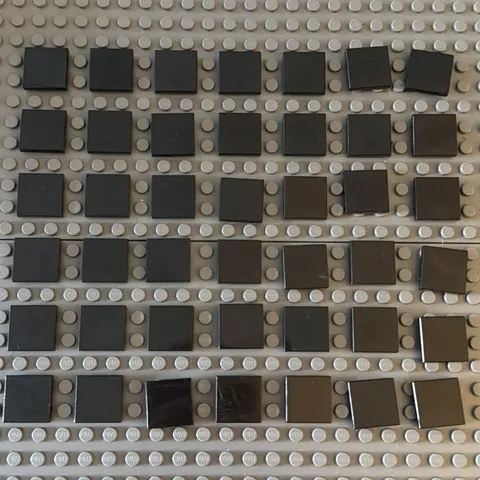Lego Lot Black Tile 2x2 3068 (lot of 42)