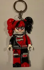 DC LEGO BATMAN MOVIE Minifigure Keychain HARLEY QUINN 3” LED Light Bagclip 🃏
