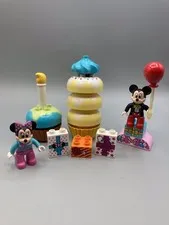 Lego Duplo Mickey Minnie Mouse Birthday Party; Figures Cupcakes Balloons Gifts