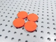 LEGO Lot of 4 Red Round 2x2 Smooth Tiles Plates AY