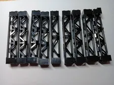 LEGO BULK LOT 9 BLACK SUPPORT GIRDERS VERTICAL 2X2X10