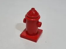 Lego Duplo 10903 6414 Fire Hydrant Piece Red Water Outlet Fire Station