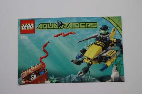 LEGO® Aqua Raiders 7770 Deep Sea Treasure Hunter Instruction Manual Only!