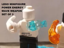 LEGO Minifigure Weapon Lot of 3 Power Burst WAVE Blue White Ninjago Blaster