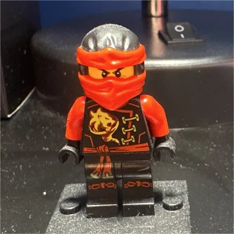 LEGO Ninjago Red Ninja Minifigure with Black Base Display Stand