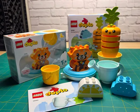 Genuine LEGO Duplo Carrot Stacking #10981 & Floating Red Panda #10964 Open Box