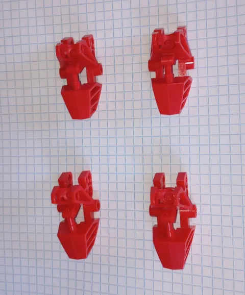 4 Lego 62386 Bionicle Red Flat Top Socket Foot Feet Ball Joint WYSIWYG IRL  4 pc