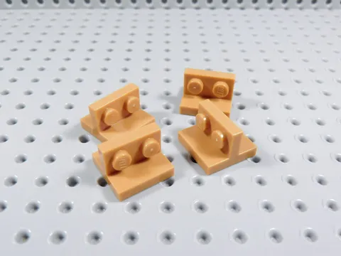 LEGO Lot of 4 Medium Nougat 2x2-1x2 Center Brackets BA