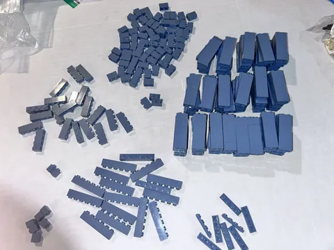 Lego Sand Blue Bricks Lot 550 Pieces+