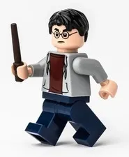 LEGO MINIFIGURE HARRY POTTER - LIGHT BLUISH GRAY HOODED SWEATSHIRT HP213