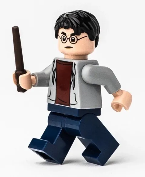 LEGO MINIFIGURE HARRY POTTER - LIGHT BLUISH GRAY HOODED SWEATSHIRT HP213