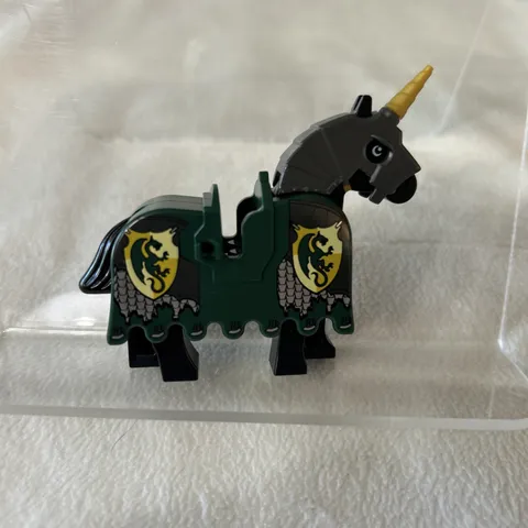 LEGO Black Horse with Dragon Barding | 7187 Rare Adult Owned